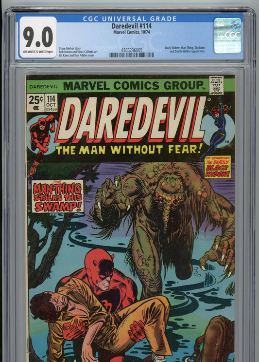 Daredevil #114 - NM 9.0 - CGC - Off White to White Pages - KEY ISSUE!