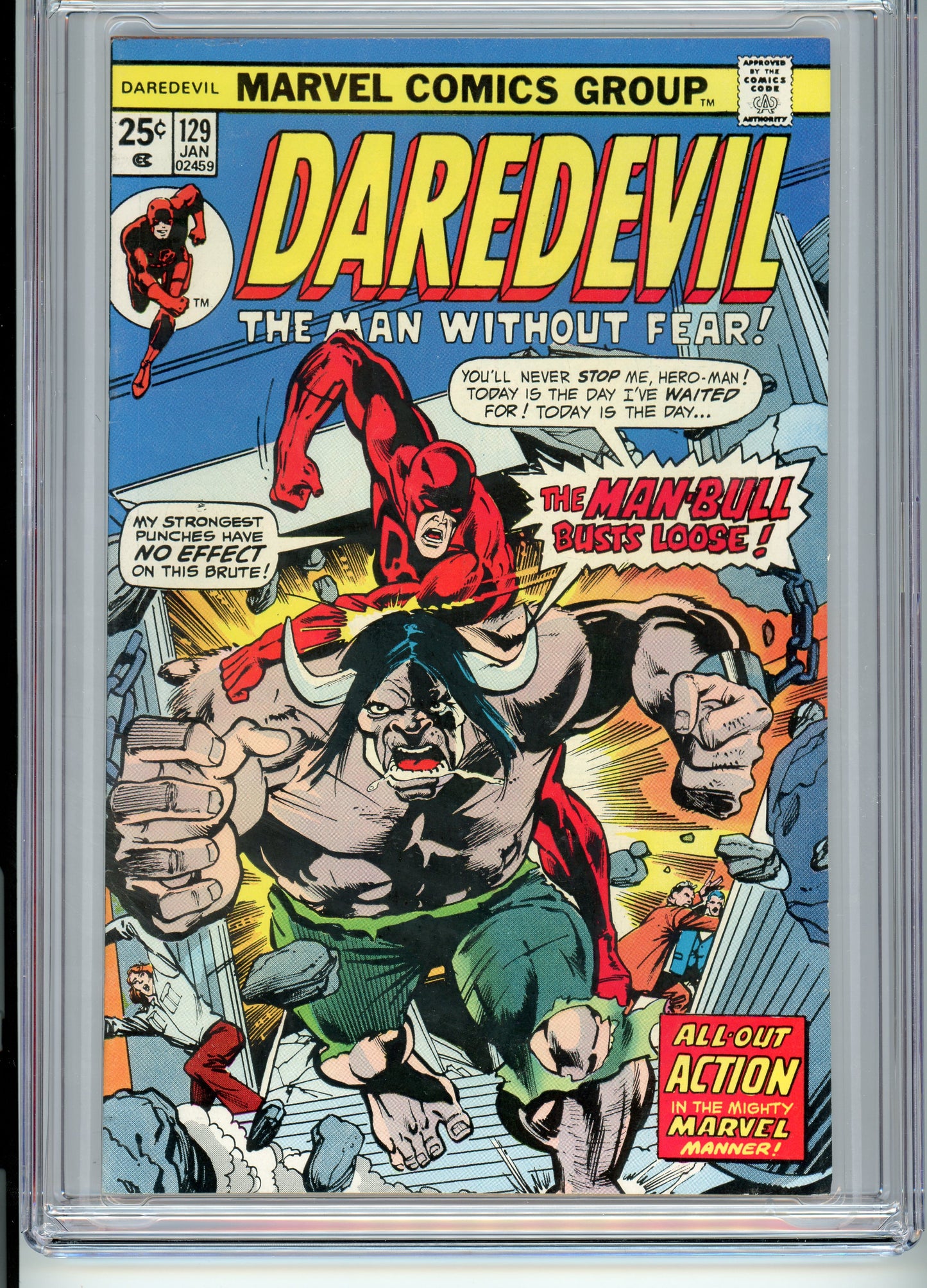 Daredevil #129 - NM 9.4 - CGC - Off White to White Pages