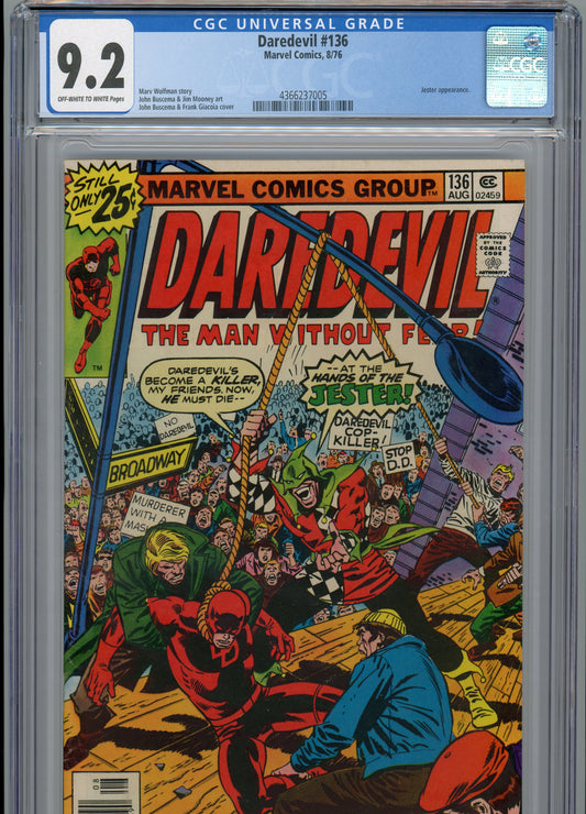 Daredevil #136 - NM 9.2 - CGC - Off White to White Pages