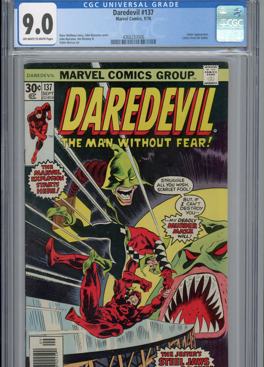 Daredevil #137 - NM 9.0 - CGC - Off White to White Pages