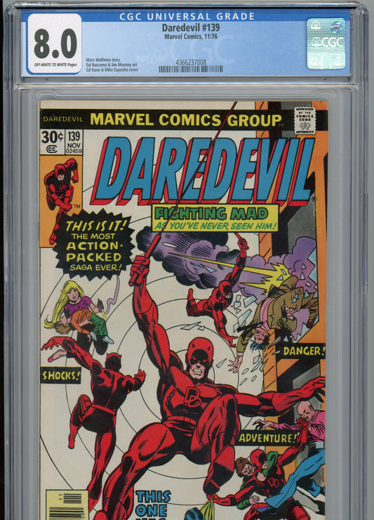 Daredevil #139 - VF 8.0 - CGC - Off White to White Pages