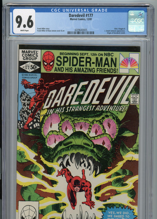 Daredevil #177 -NM 9.6 - CGC - White Pages