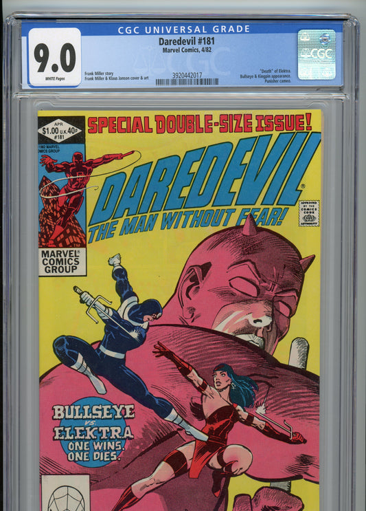 Daredevil #181 - NM 9.0 - CGC - White Pages - KEY ISSUE!