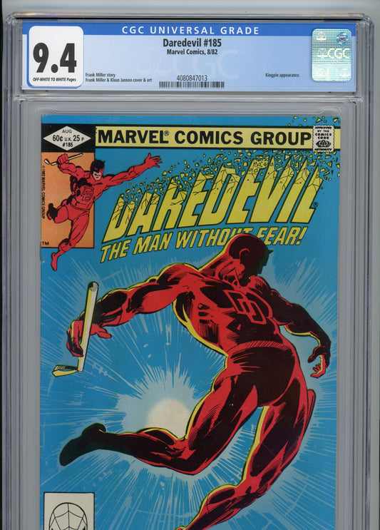 Daredevil #185 - NM 9.4 - CGC - Off White to White Pages