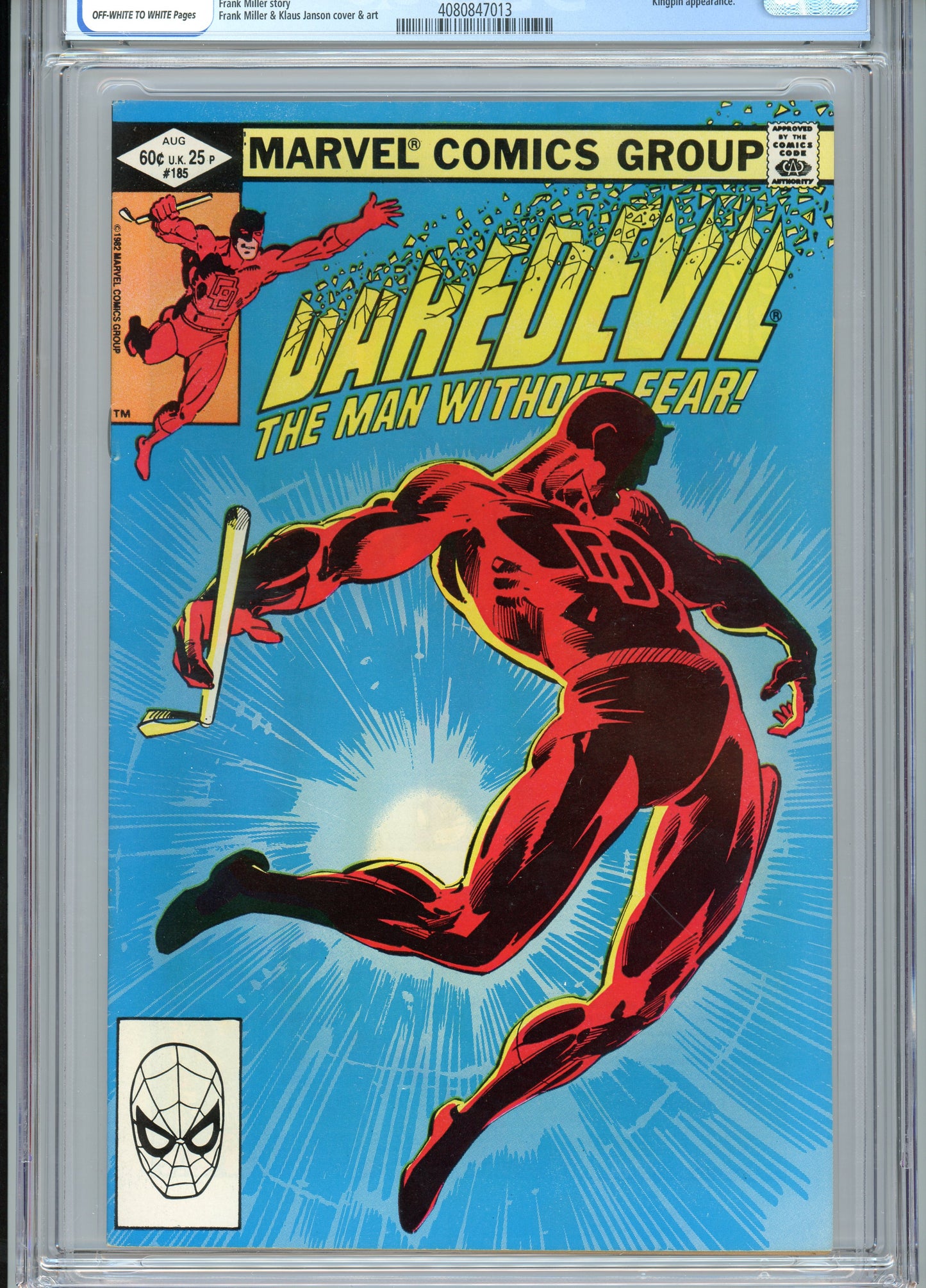 Daredevil #185 - NM 9.4 - CGC - Off White to White Pages