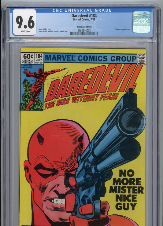 Daredevil #184 - NM 9.6 - CGC - newsstand variant - White Pages