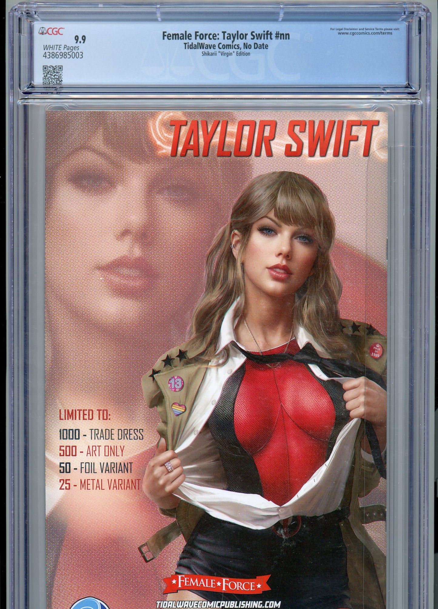 Female Force: Taylor Swift #nn - CGC 9.9