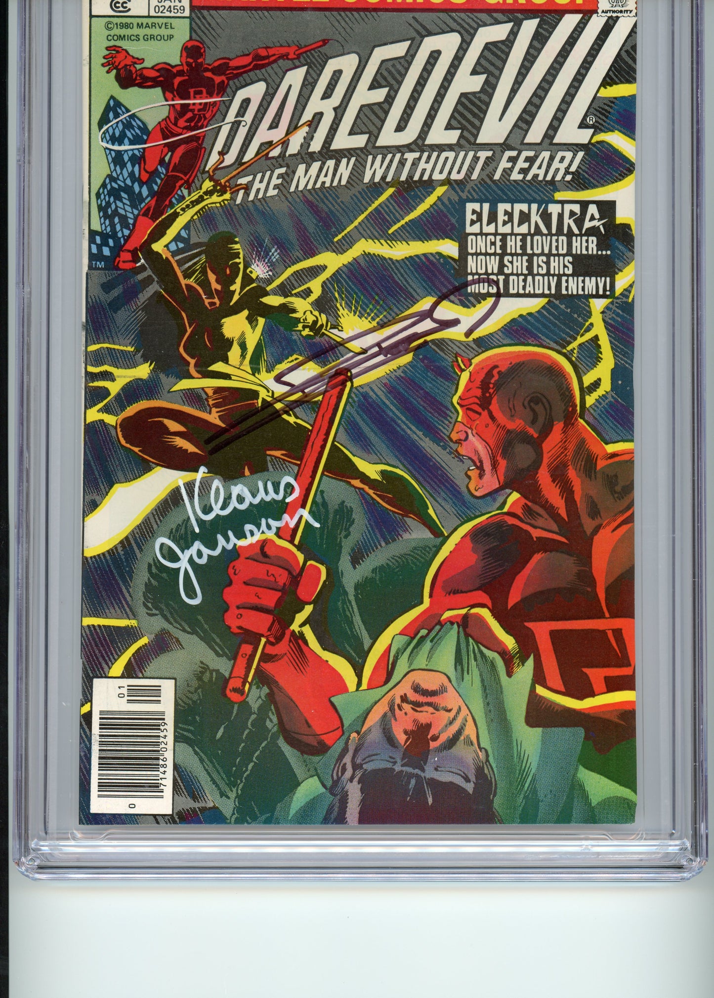 Daredevil #168 - NM 9.4 - CGC - newsstand variant - White Pages - signed by Frank Miller & Klaus Janson - KEY ISSUE!