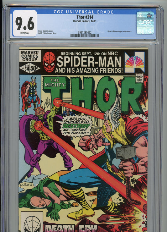 Thor #314 - NM 9.6 - CGC - White Pages