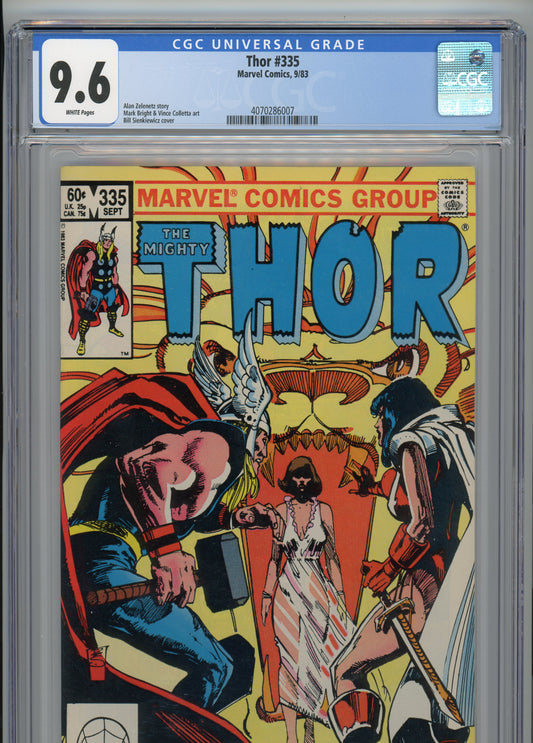 Thor #335 - NM 9.6 - CGC - White Pages