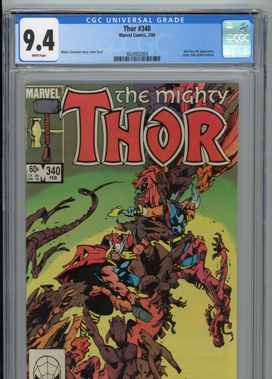 Thor #340 - NM 9.4 - CGC - White Pages