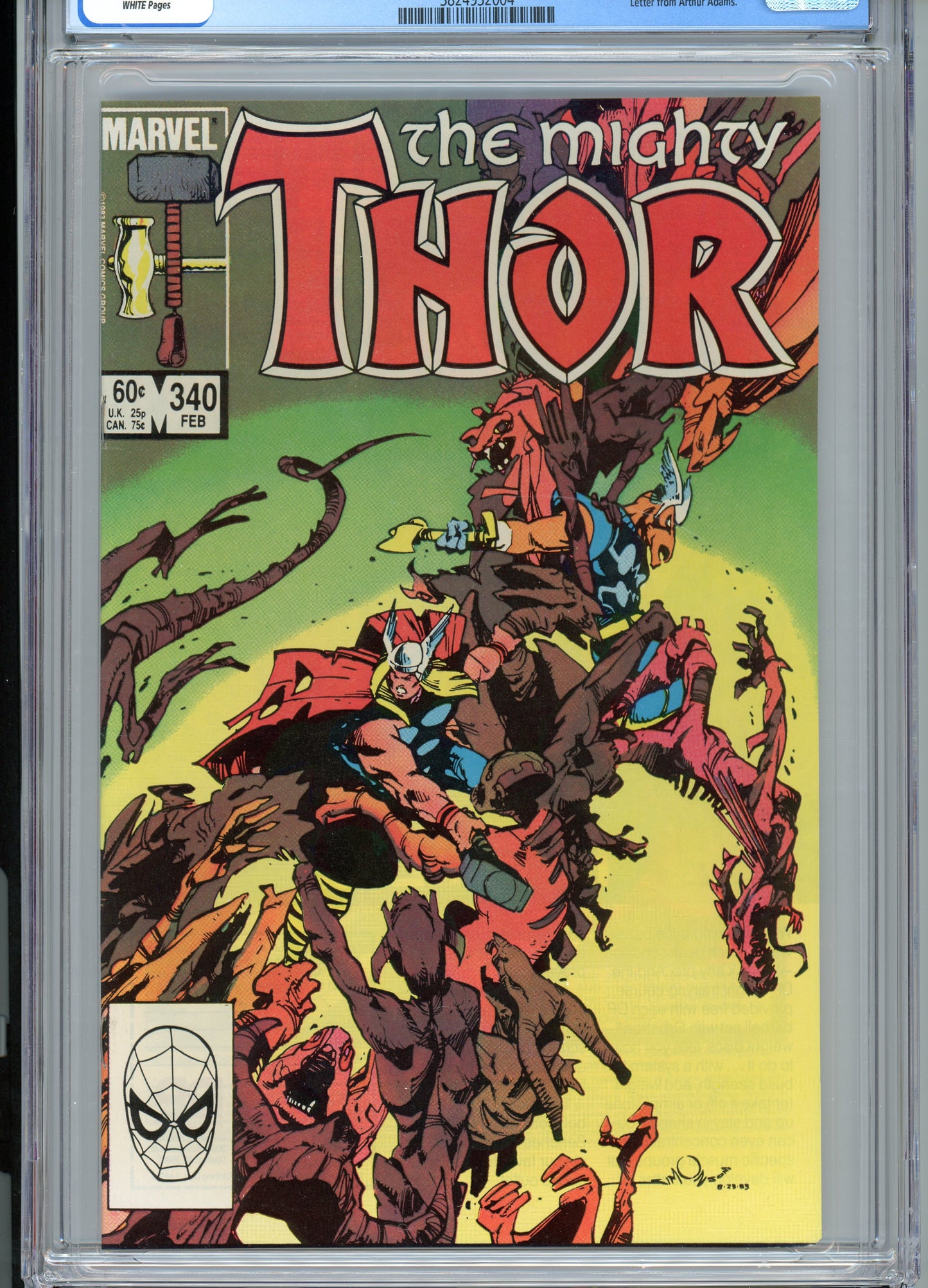 Thor #340 - NM 9.4 - CGC - White Pages