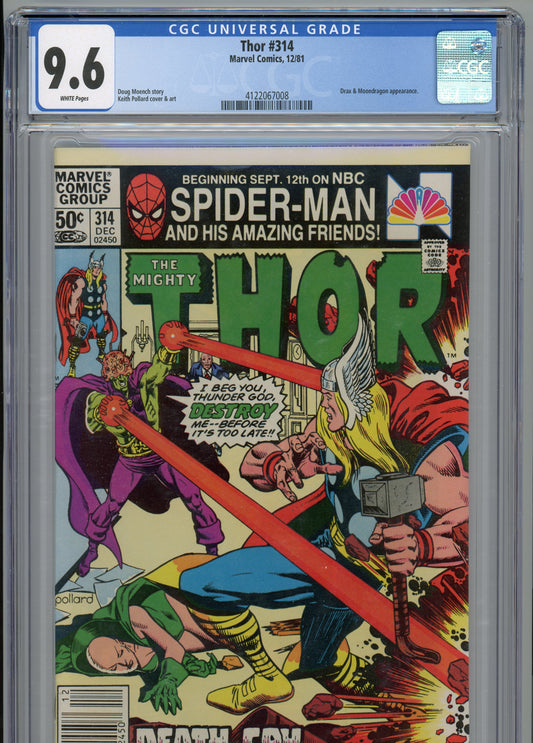 Thor #314 - NM 9.6 - CGC - newsstand variant - White Pages