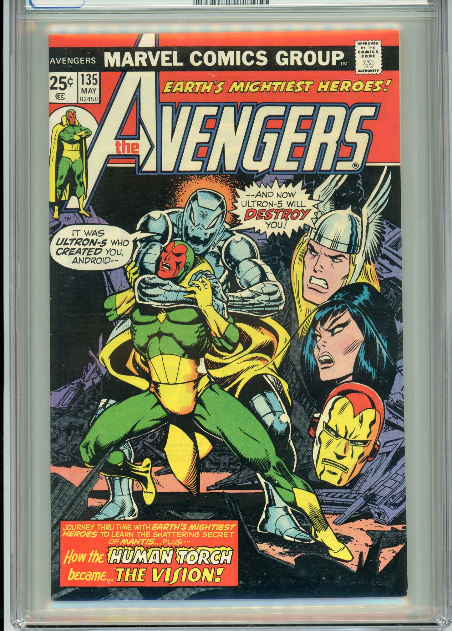 Avengers #135 - NM 9.4 - CGC - Off White to White Pages