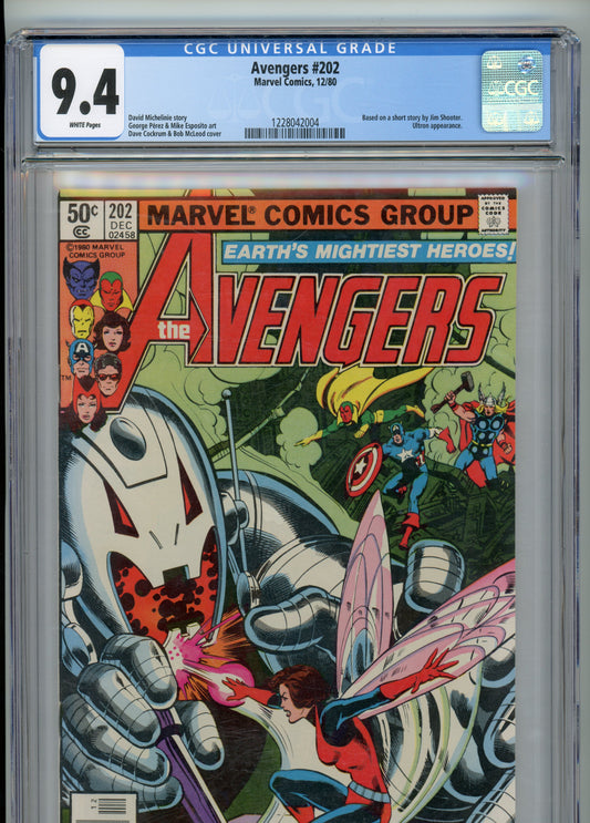 Avengers #202 - NM 9.4 - CGC - newsstand variant - White Pages