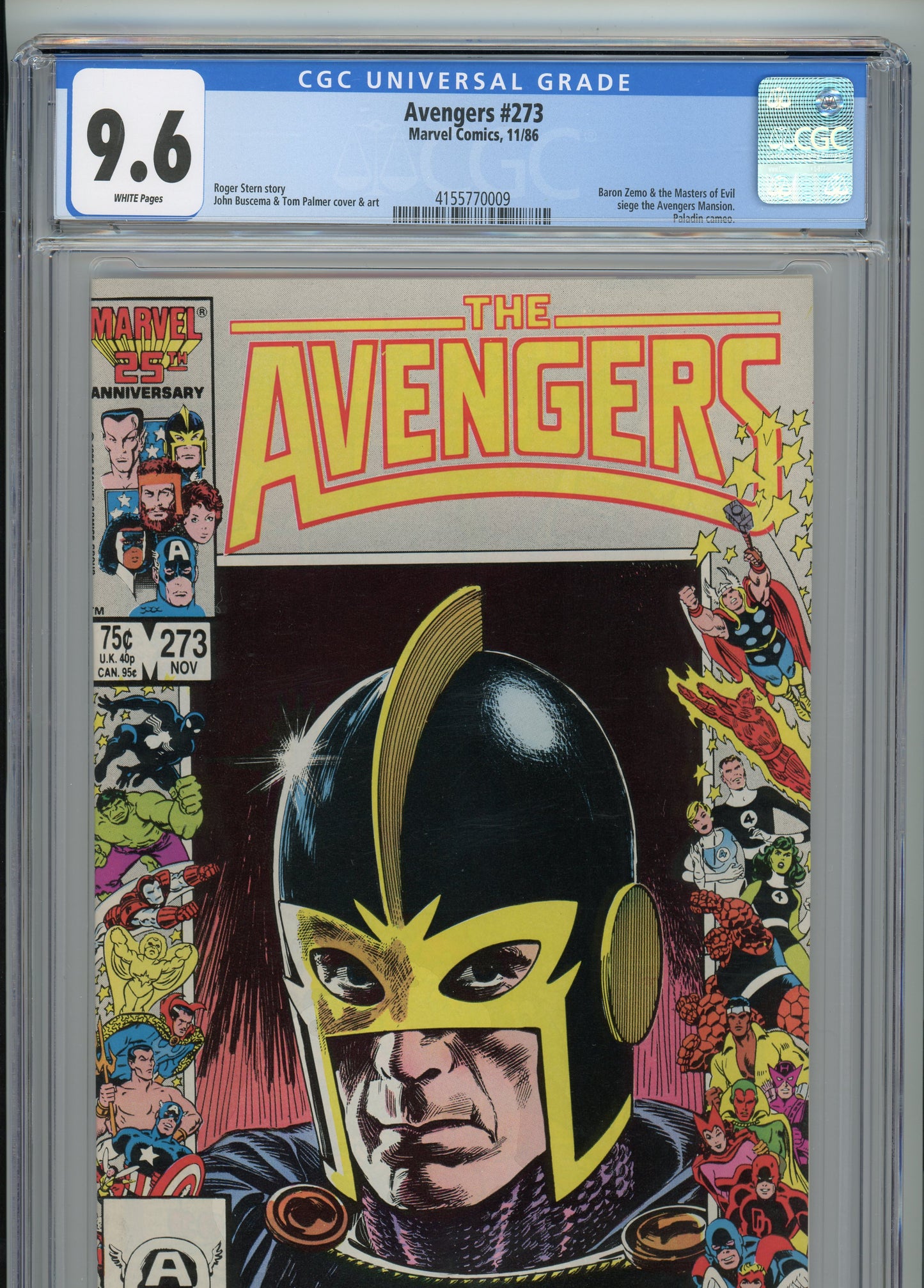 Avengers #273 - NM 9.6 - CGC - White Pages