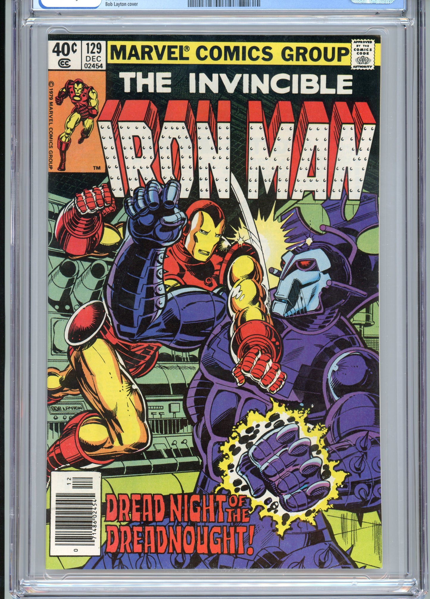 Iron Man #129 - NM 9.8 - CGC - White Pages - Newsstand Variant