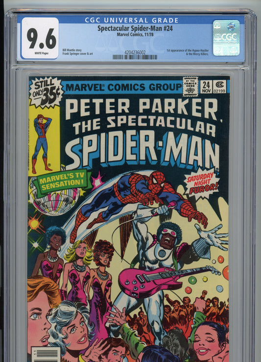 Spectacular Spider-Man #24 - NM 9.6 - CGC - White Pages