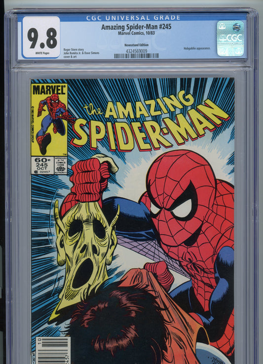 Amazing Spider-Man #245 - NM 9.8 - CGC - newsstand variant - White Pages